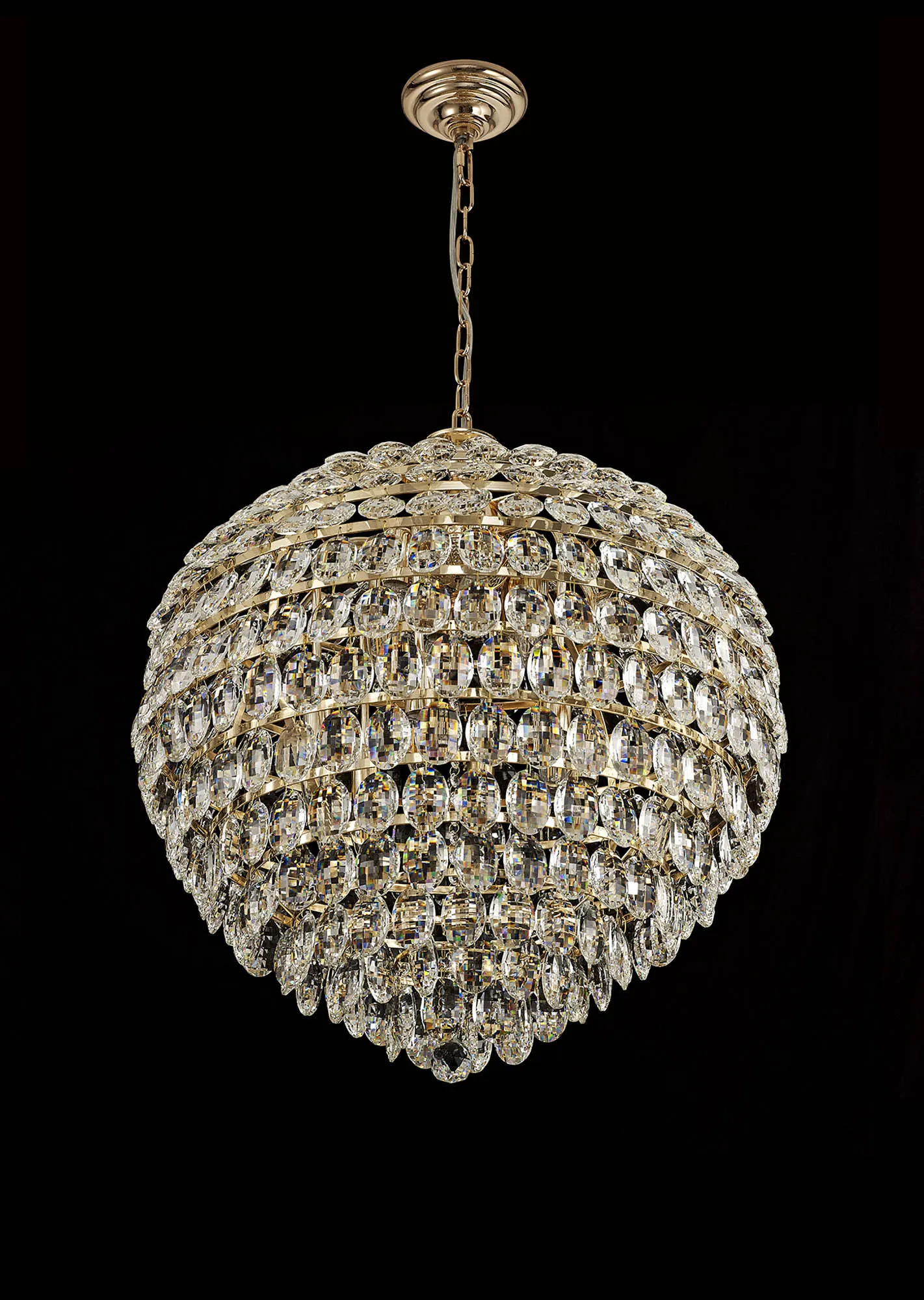 Coniston Pendant 12 Light (29.2kg) French Gold IL32810  Diyas Coniston French Gold